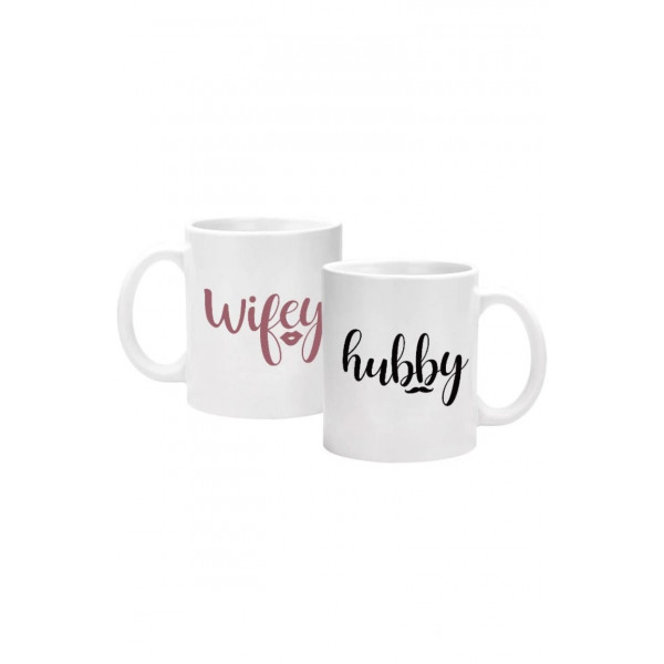 Wifey and hubby mug set